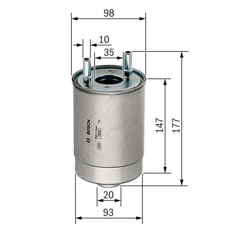 Filtre à carburant (Filtre à gasoil) BOSCH ref. F 026 402 067