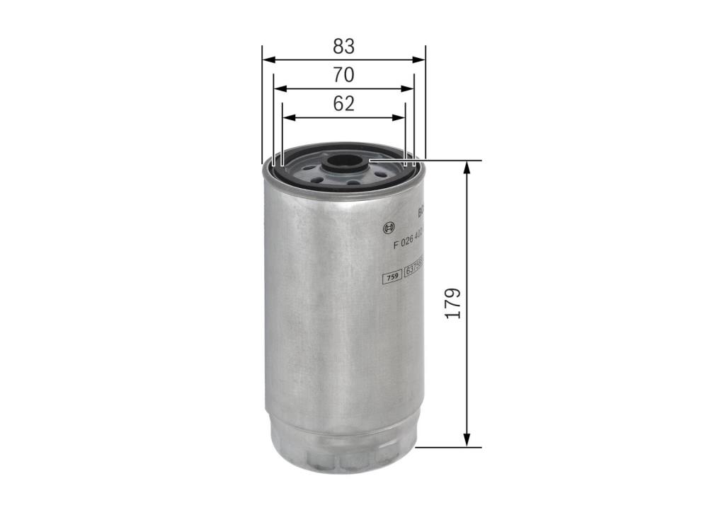 Filtro combustible BOSCH ref. F 026 402 071