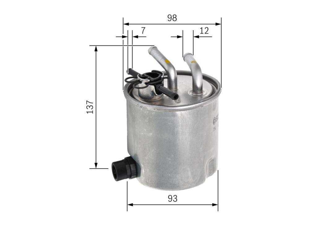 Filtre à carburant (Filtre à gasoil) BOSCH ref. F 026 402 096