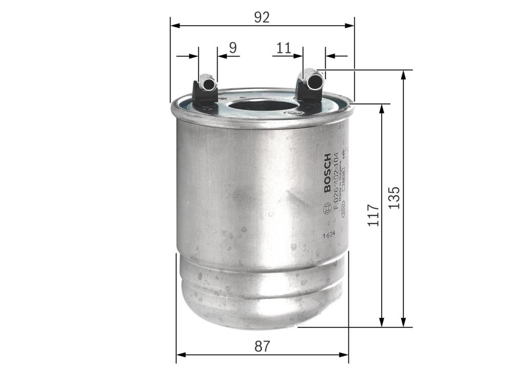 Filtro combustible BOSCH ref. F 026 402 104