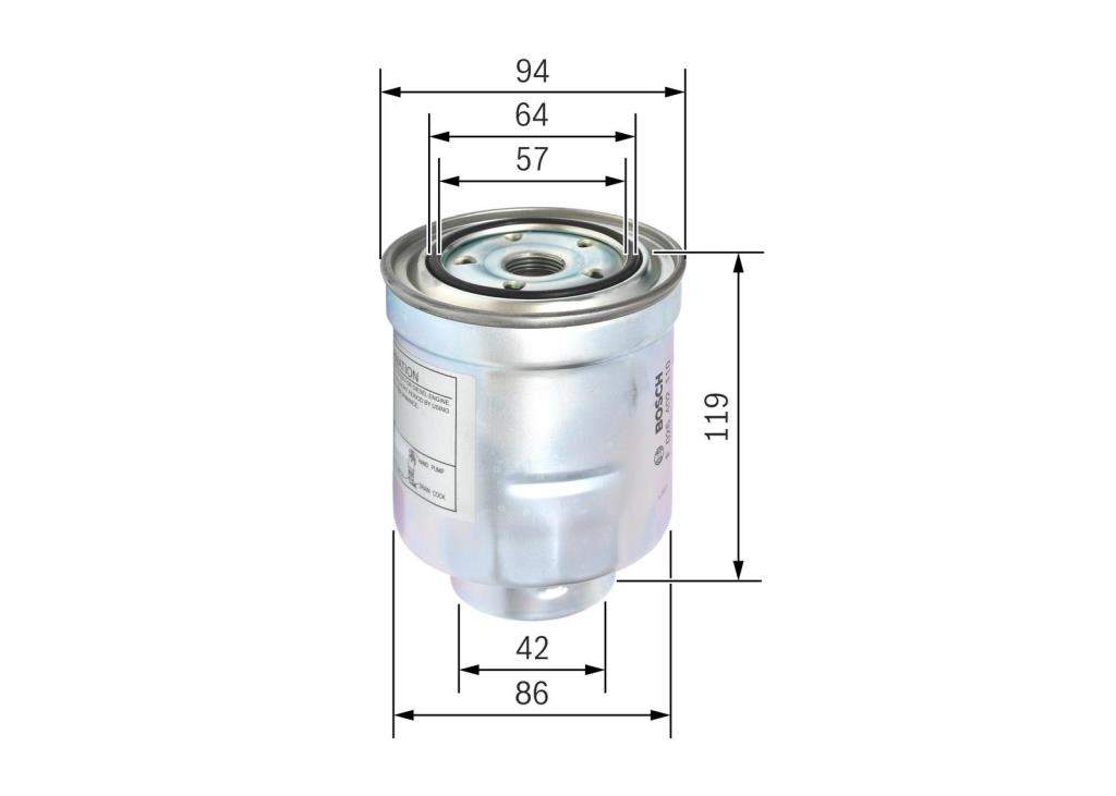 Filtre à carburant (Filtre à gasoil) BOSCH ref. F 026 402 110
