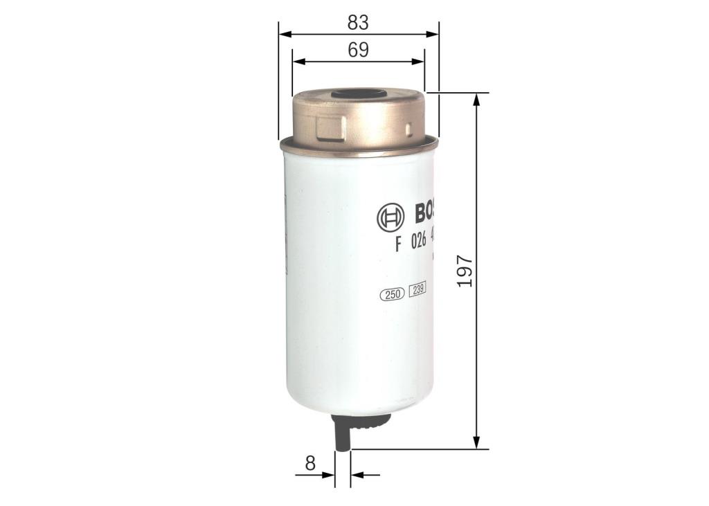 Filtre à carburant (Filtre à gasoil) BOSCH F 026 402 121