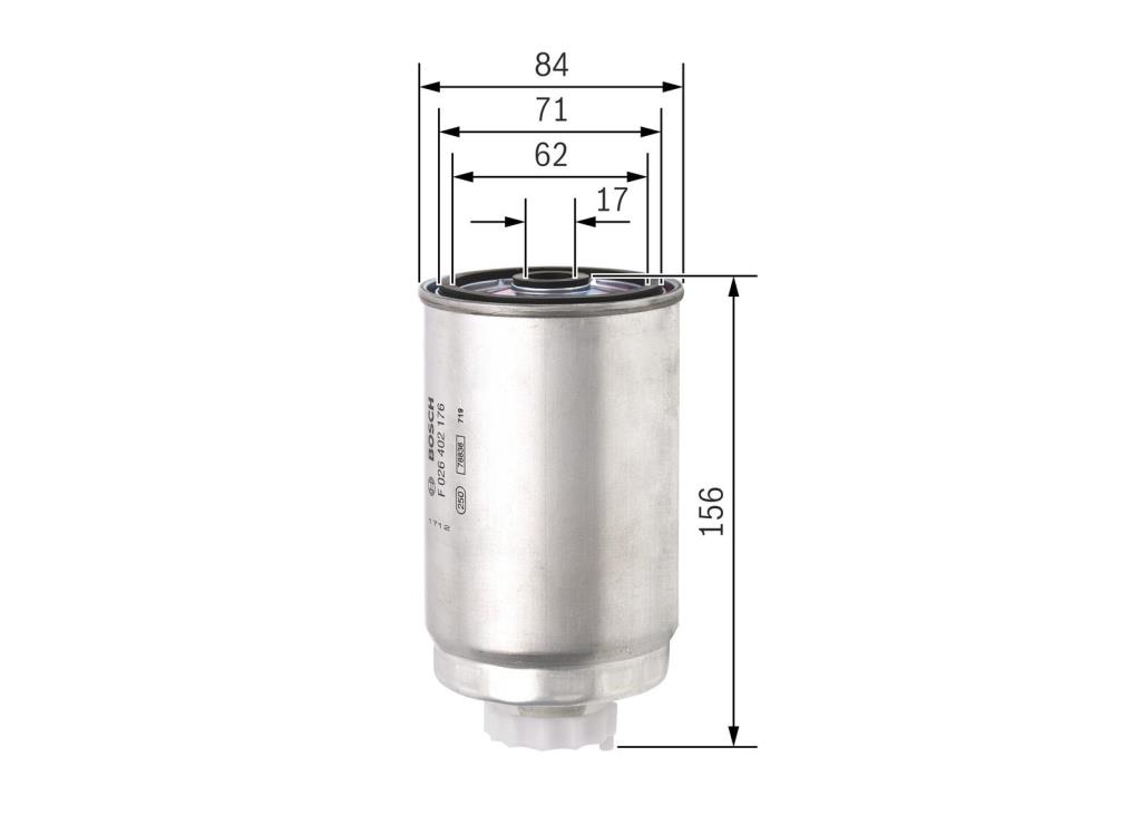 Filtre à carburant (Filtre à gasoil) BOSCH ref. F 026 402 176