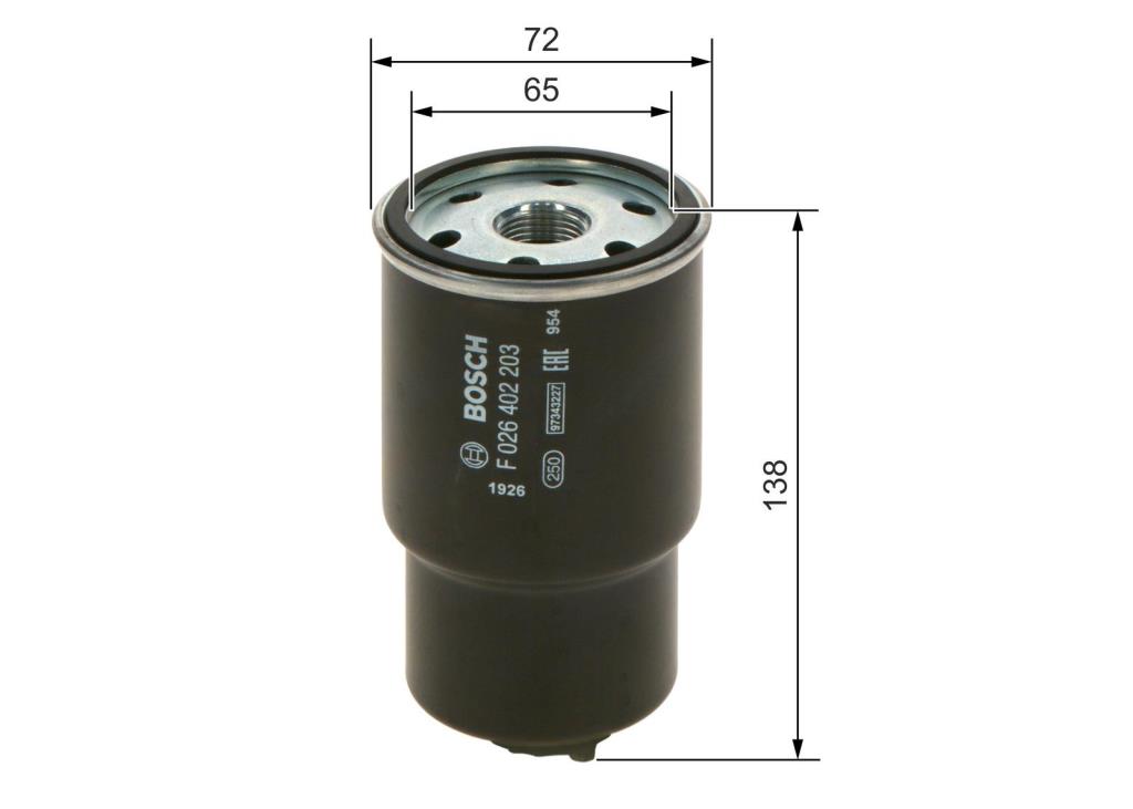 Filtre à carburant (Filtre à gasoil) BOSCH ref. F 026 402 203