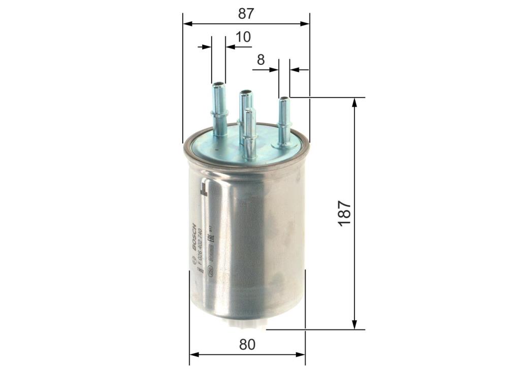 Filtre à carburant (Filtre à gasoil) BOSCH ref. F 026 402 740