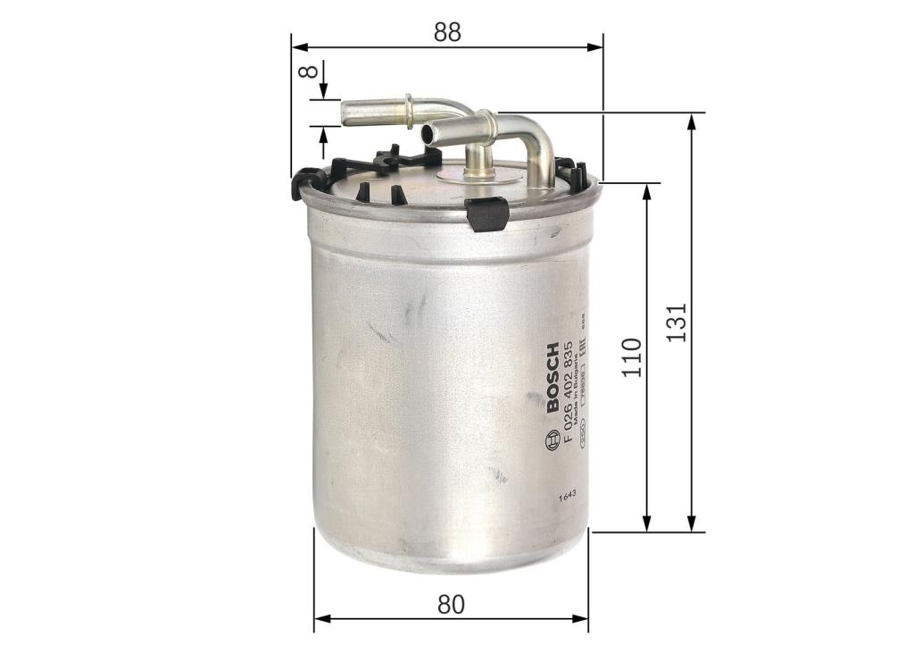 Filtre à carburant (Filtre à gasoil) BOSCH ref. F 026 402 835