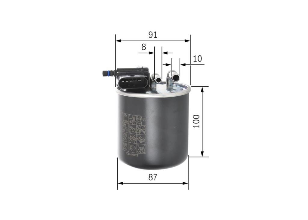 Filtre à carburant (Filtre à gasoil) BOSCH ref. F 026 402 837