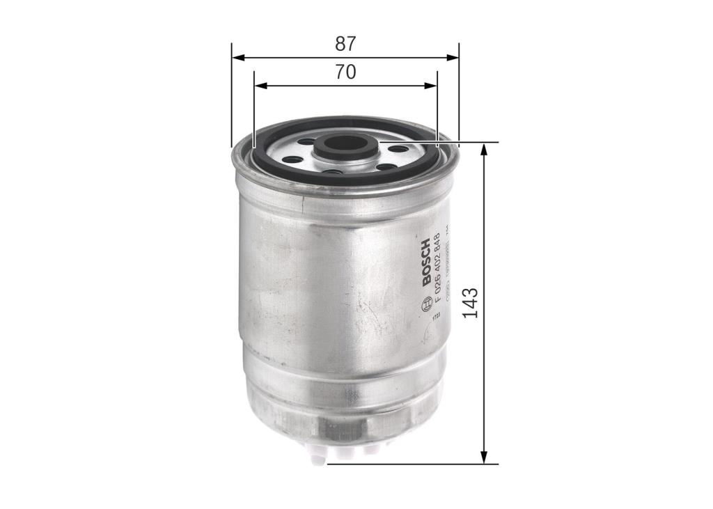 Filtre à carburant (Filtre à gasoil) BOSCH ref. F 026 402 848