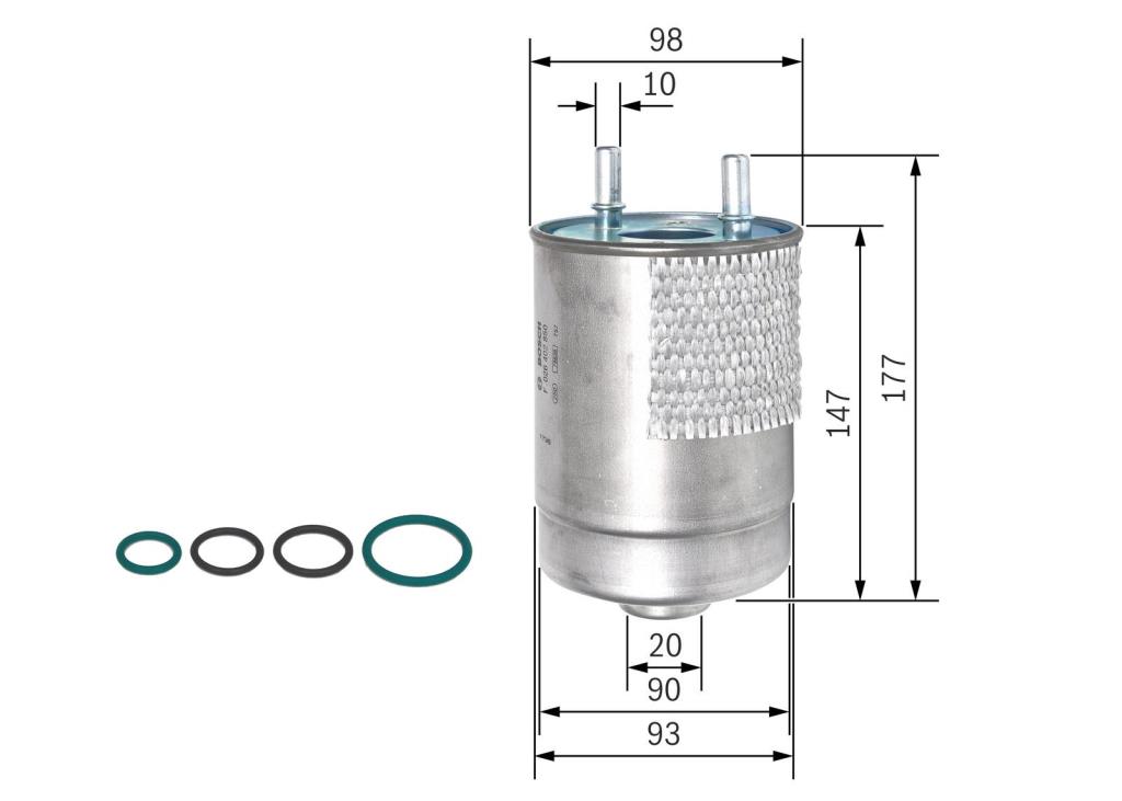 Filtre à carburant (Filtre à gasoil) BOSCH ref. F 026 402 850