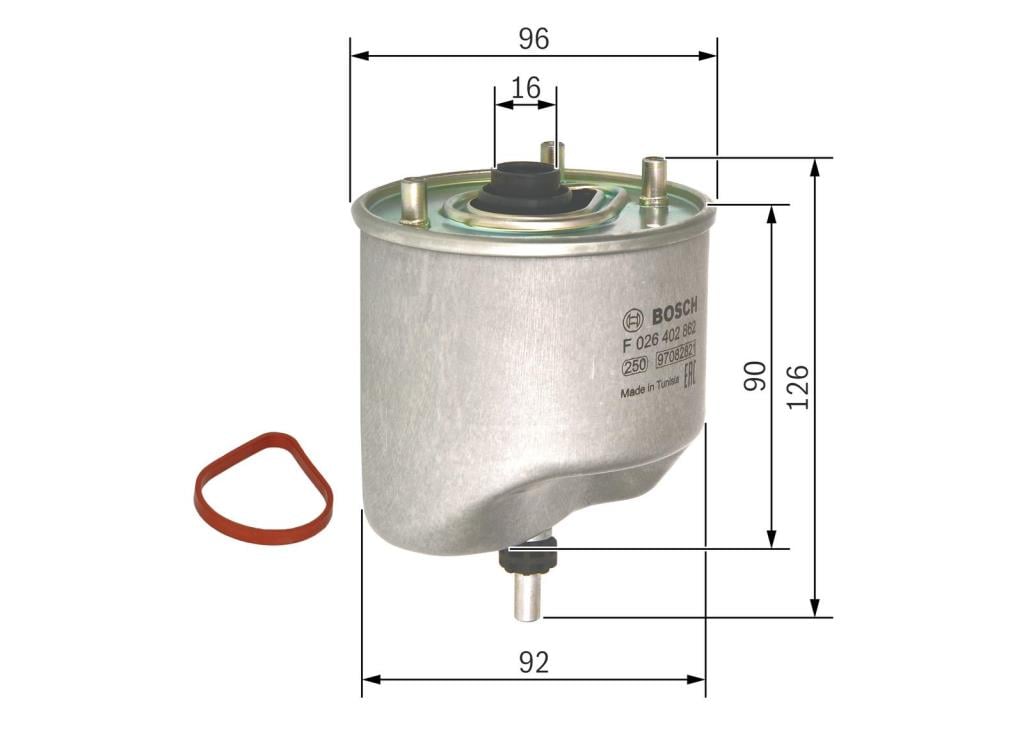 Filtre à carburant (Filtre à gasoil) BOSCH ref. F 026 402 862