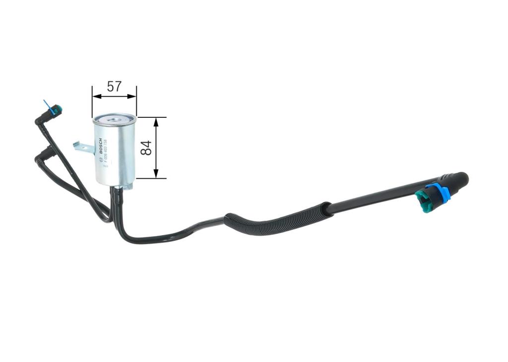 Filtre à carburant (Filtre à gasoil) BOSCH ref. F 026 403 758