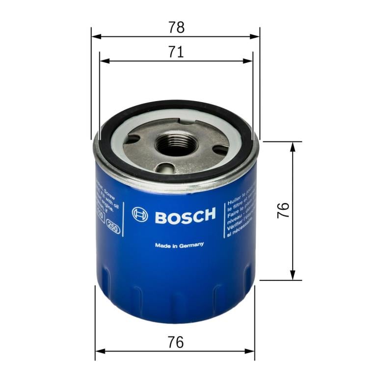Filtre à huile BOSCH ref. F 026 407 078