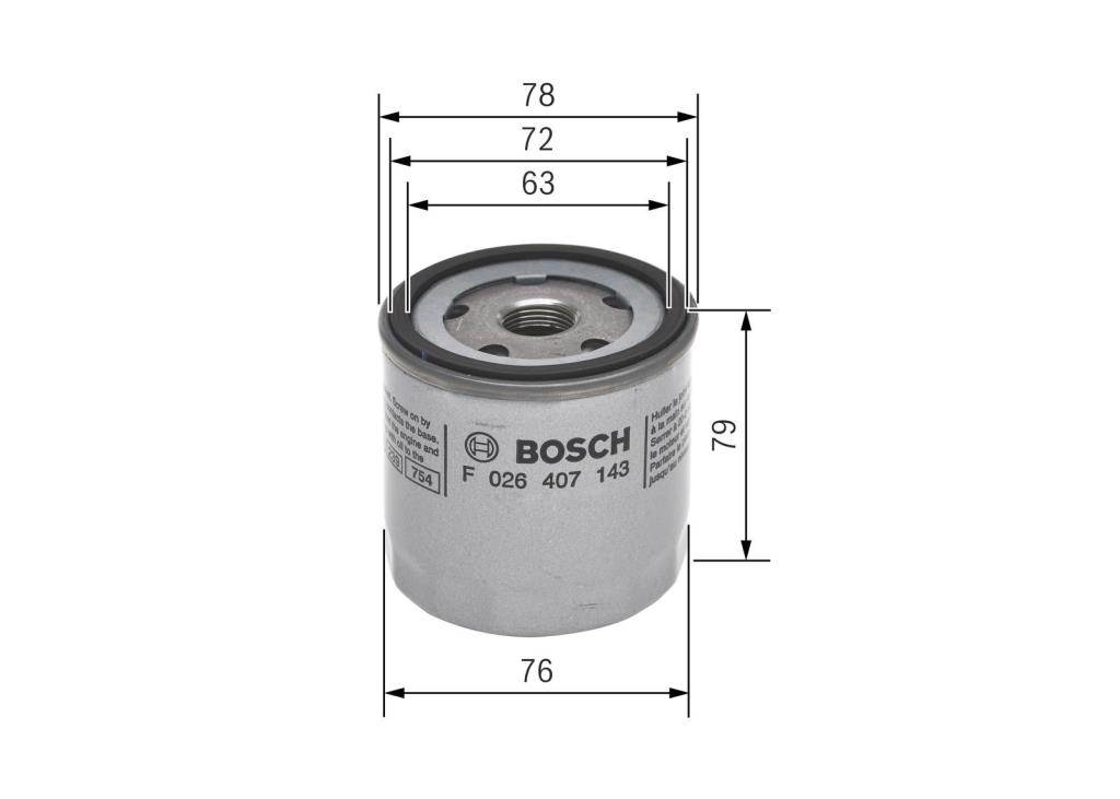 Filtre à huile BOSCH ref. F 026 407 143