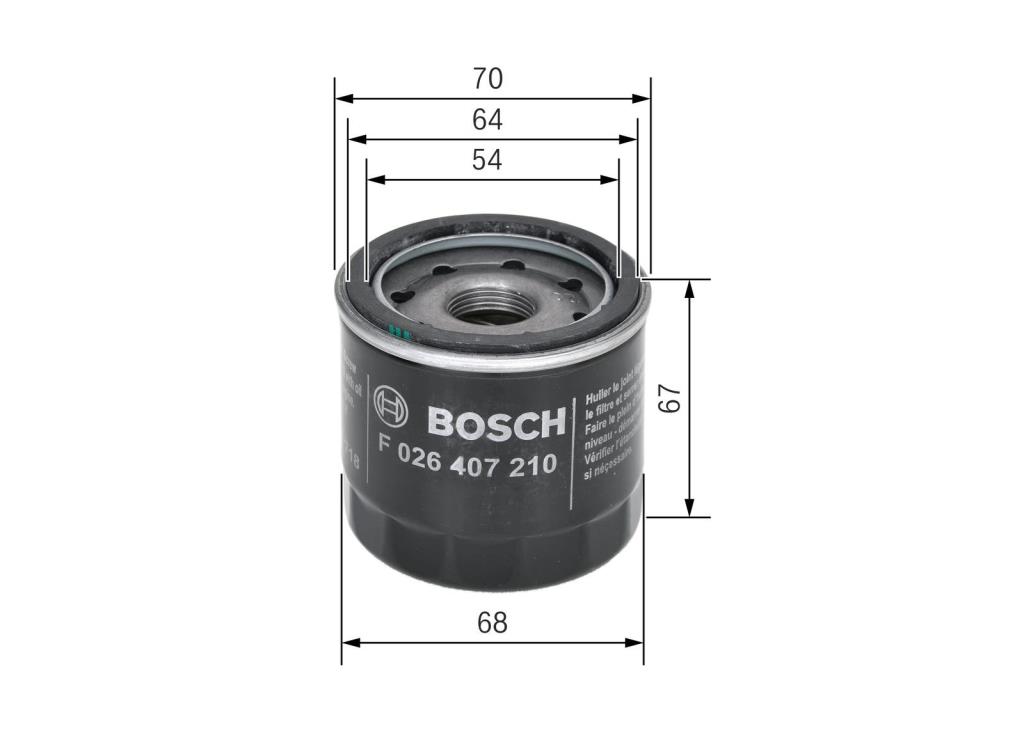 Filtre à huile BOSCH ref. F 026 407 210