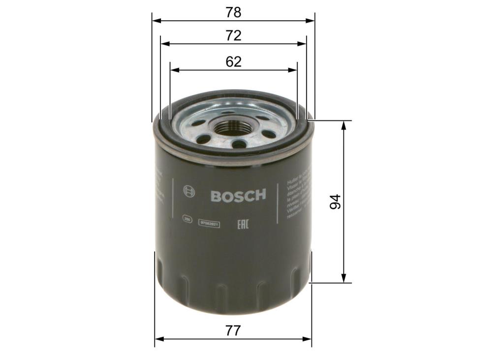 Filtre à huile BOSCH ref. F 026 407 268