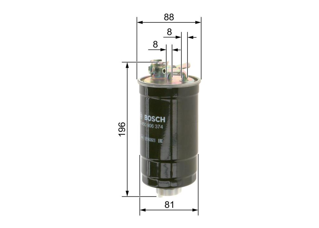 Filtre à carburant (Filtre à gasoil) BOSCH ref. 0 450 906 374