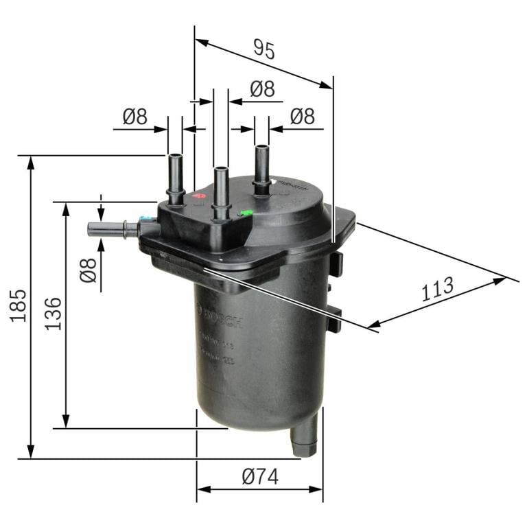 Filtro combustible BOSCH ref. 0 450 907 013