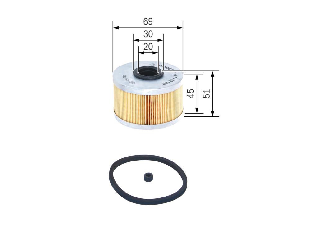 Filtre à carburant (Filtre à gasoil) BOSCH ref. 1 457 429 657