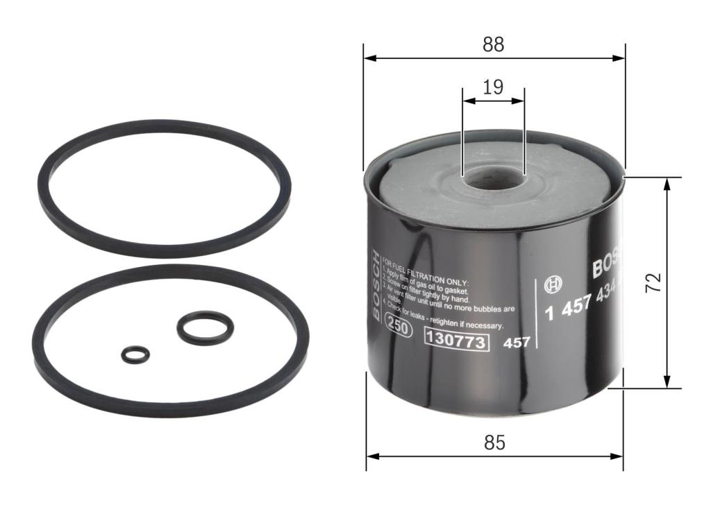 Filtre à carburant (Filtre à gasoil) BOSCH ref. 1 457 434 201