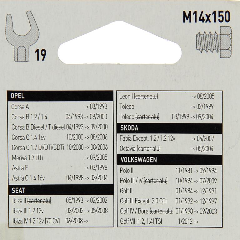 Bouchon de vidange XLTECH ref. 300074