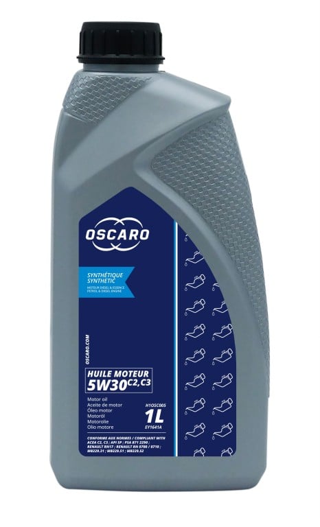 Huile moteur OSCARO 5W-30 C2, C3 1L - ref. H1OSC005