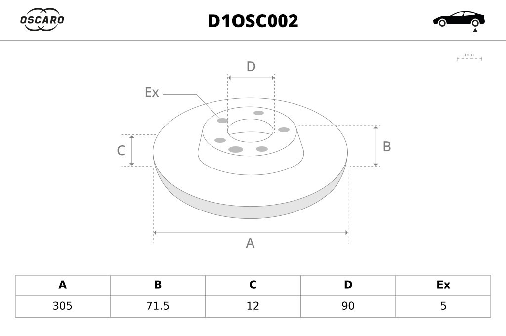 Discos de travão OSCARO ref. D1OSC002
