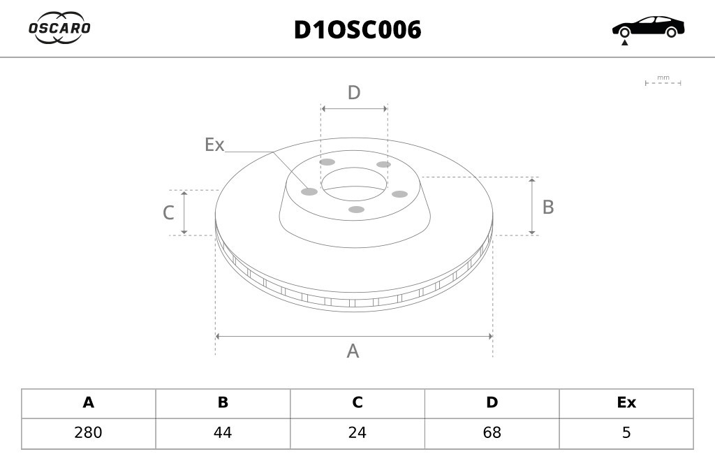 Discos de freno OSCARO ref. D1OSC006