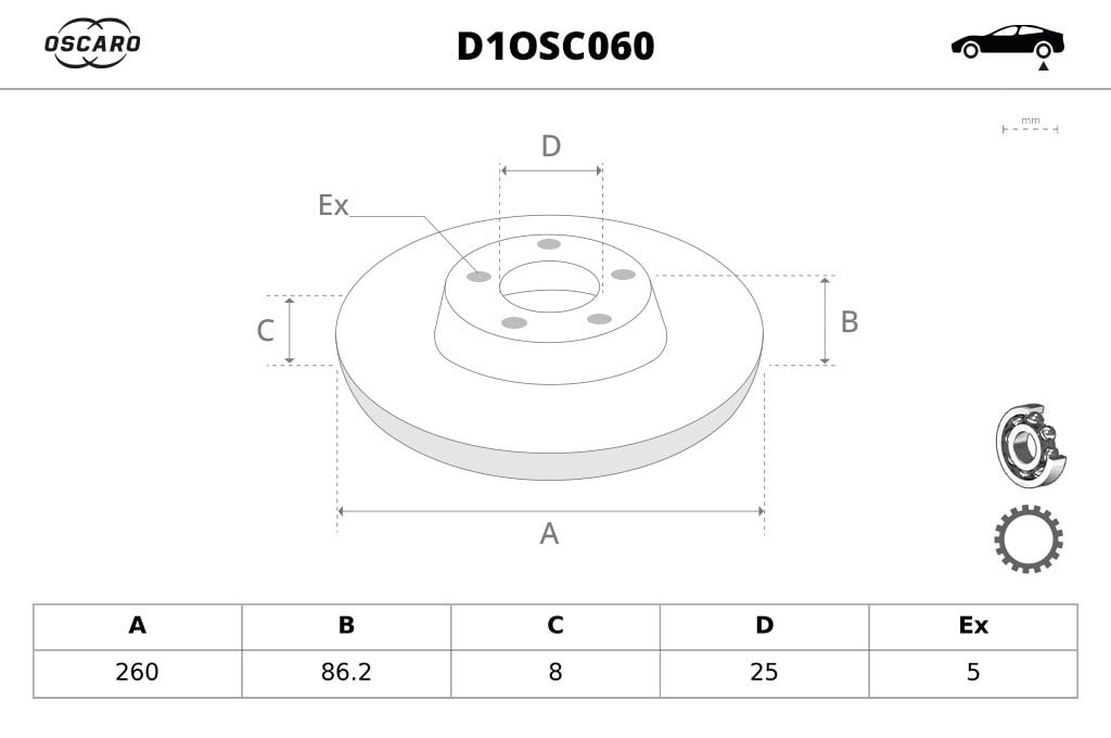 Discos de freno OSCARO ref. D1OSC060
