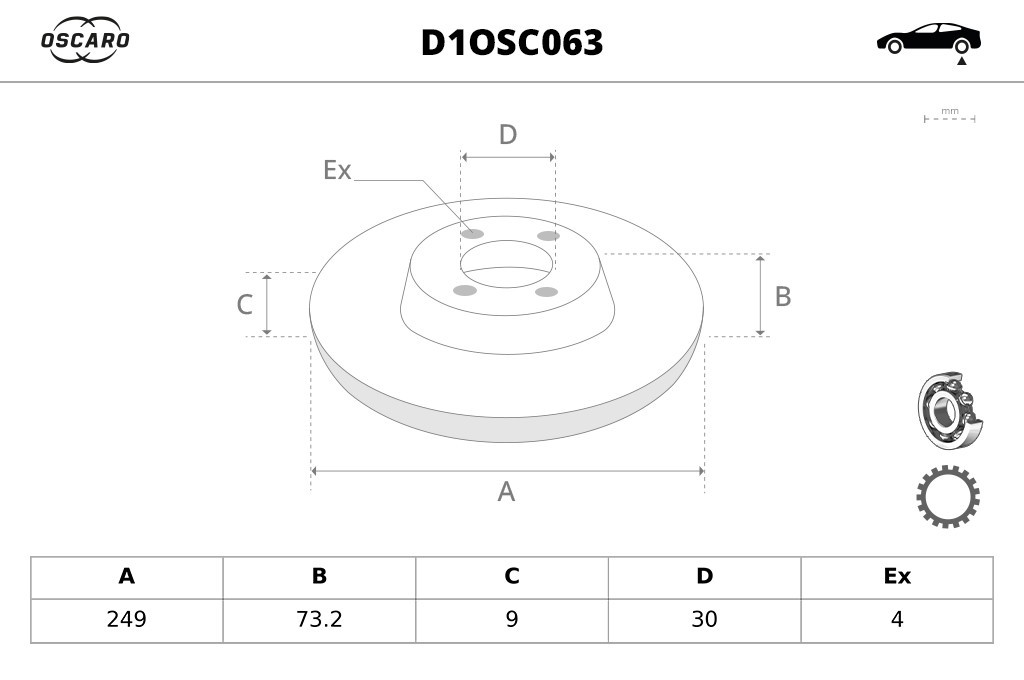 Discos de freno OSCARO ref. D1OSC063