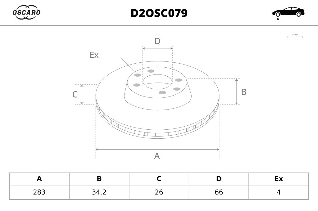Discos de freno OSCARO ref. D2OSC079