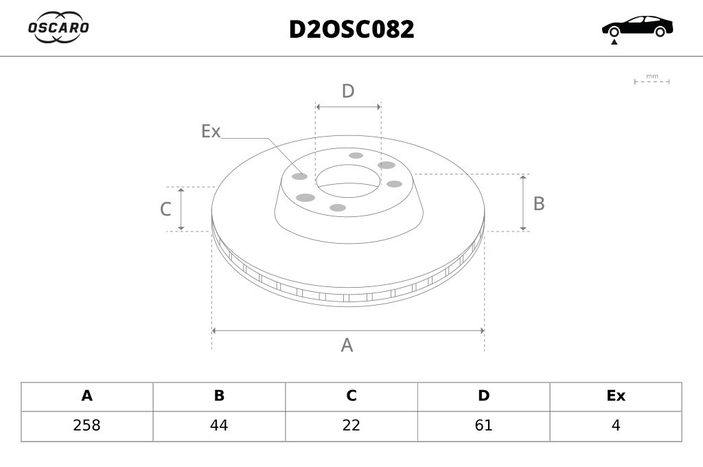 Discos de freno OSCARO ref. D2OSC082