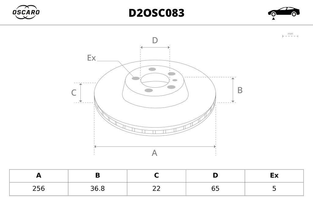 Discos de freno OSCARO ref. D2OSC083