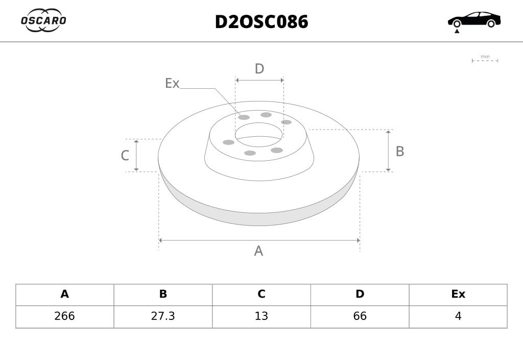 Discos de freno OSCARO ref. D2OSC086