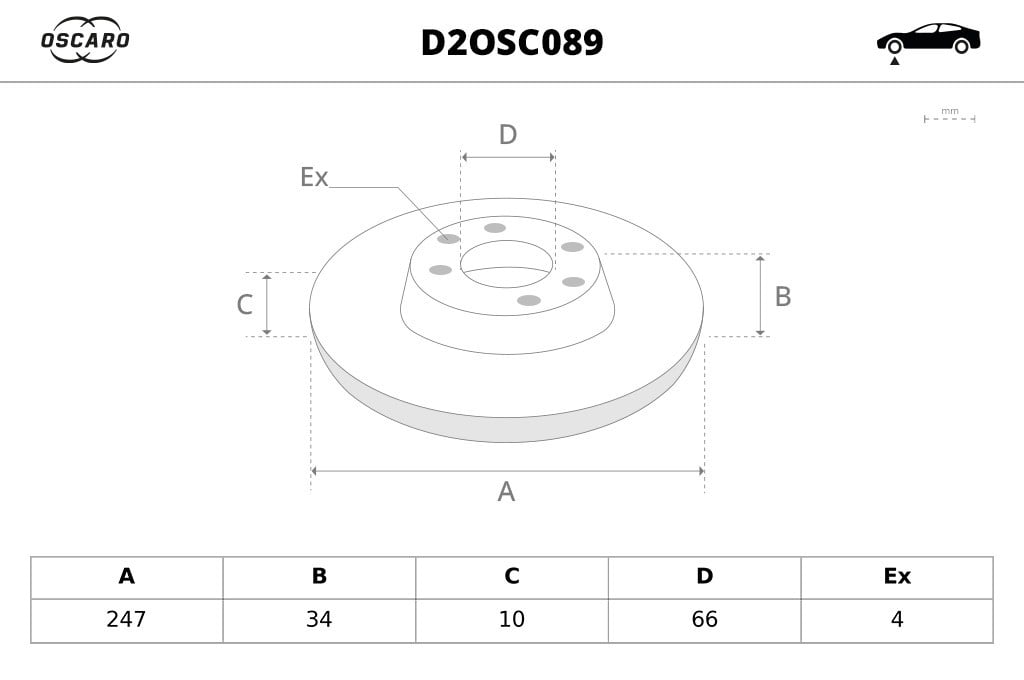 Discos de freno OSCARO ref. D2OSC089