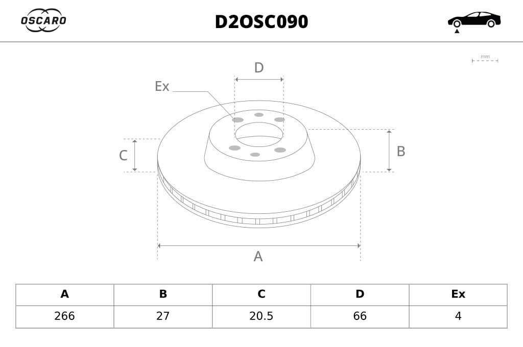 Discos de freno OSCARO ref. D2OSC090