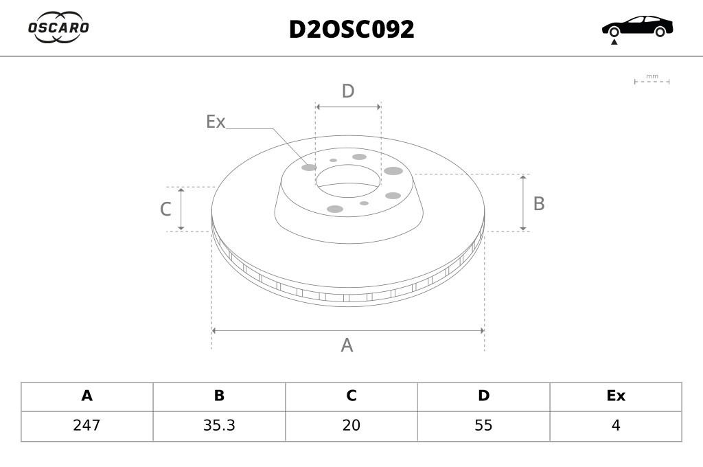 Discos de freno OSCARO ref. D2OSC092