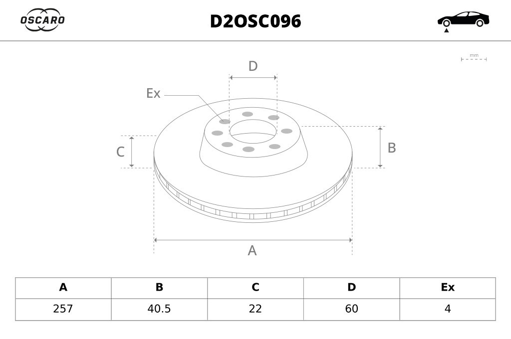 Discos de freno OSCARO ref. D2OSC096