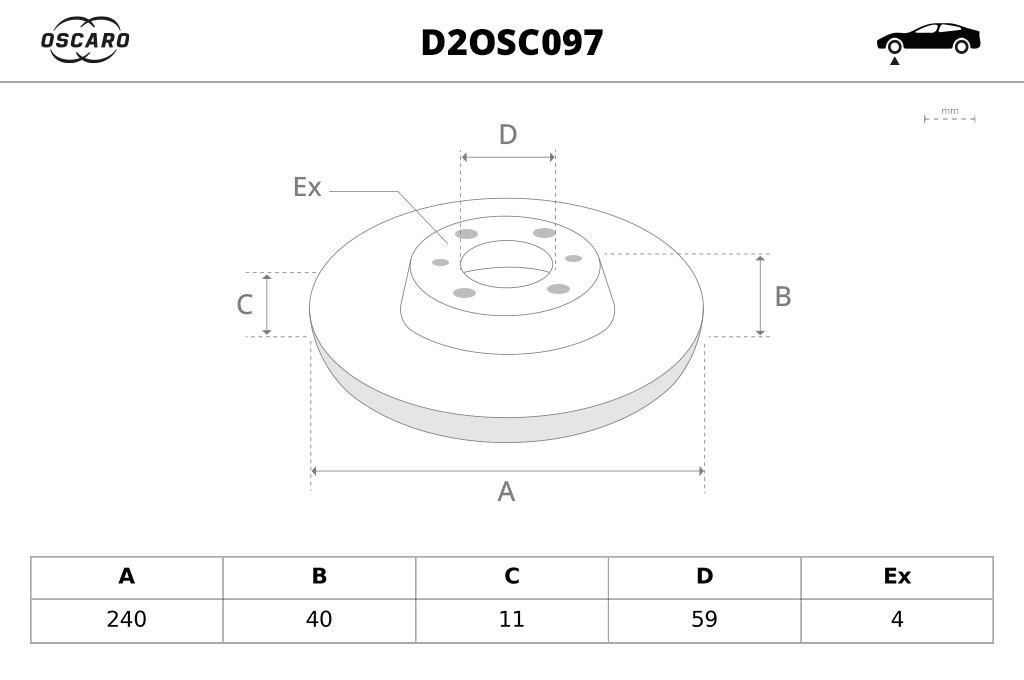 Discos de freno OSCARO ref. D2OSC097