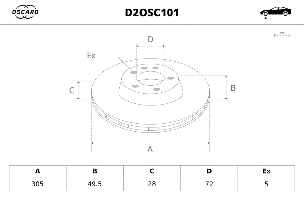 Discos de freno OSCARO ref. D2OSC101