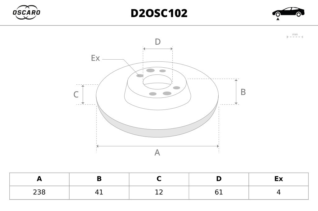 Discos de freno OSCARO ref. D2OSC102