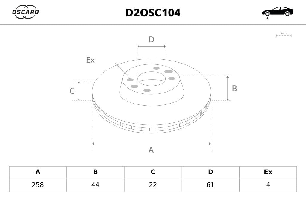 Discos de freno OSCARO ref. D2OSC104