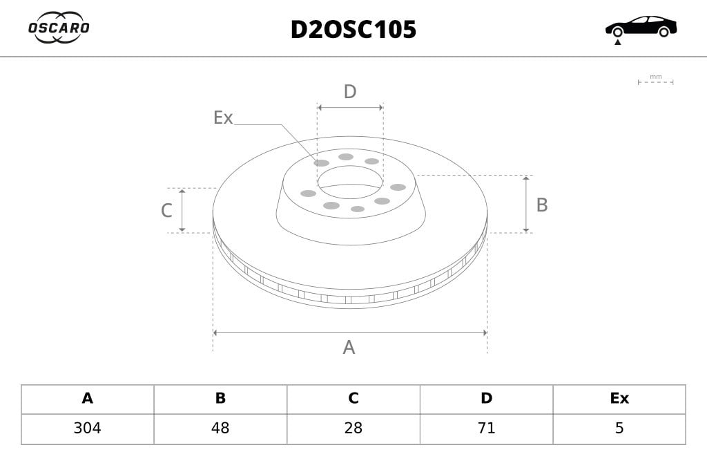 Discos de freno OSCARO ref. D2OSC105
