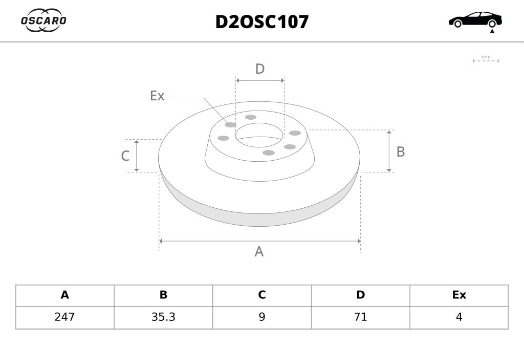 Discos de freno OSCARO ref. D2OSC107