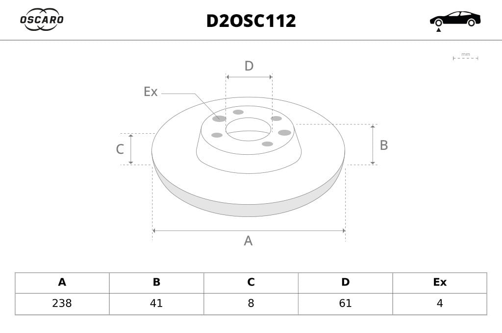 Discos de freno OSCARO ref. D2OSC112