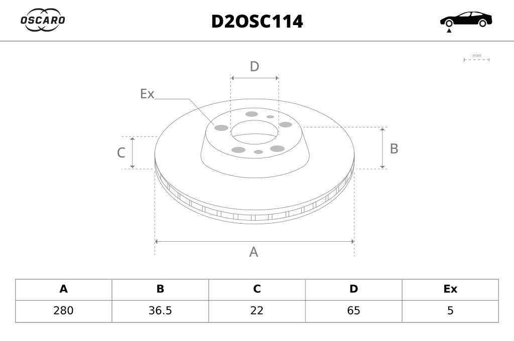 Discos de travão OSCARO ref. D2OSC114