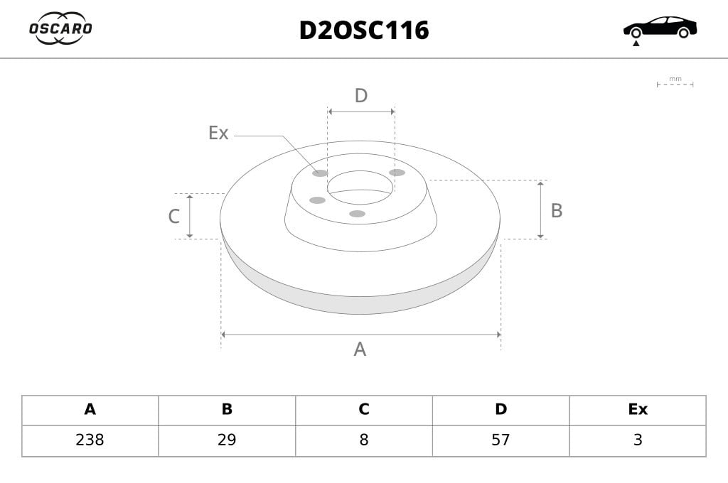 Discos de freno OSCARO ref. D2OSC116