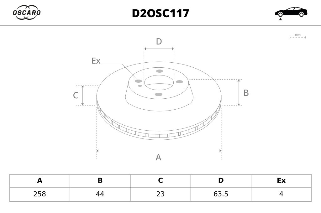 Discos de freno OSCARO ref. D2OSC117