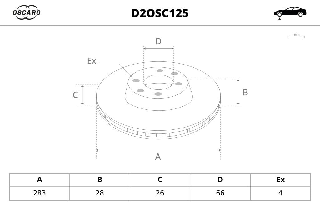 Discos de freno OSCARO ref. D2OSC125