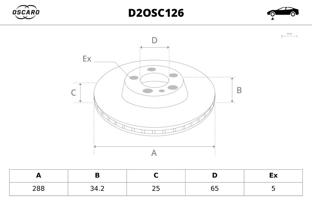Discos de freno OSCARO ref. D2OSC126