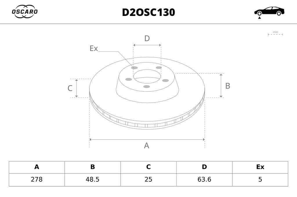 Discos de freno OSCARO ref. D2OSC130